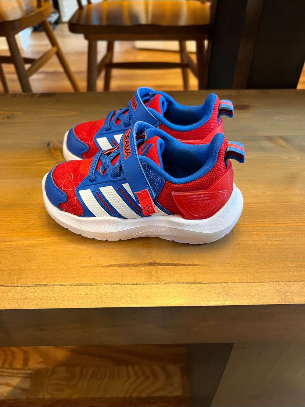 adidas Kids x Marvel Spider-Man Lightorama Runner Elastic Hook & Loop Sz 8K - Picture 4 of 9